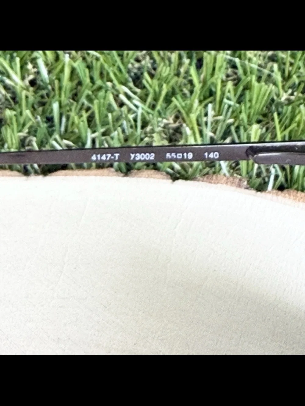 Vintage Yves Saint Laurent YSL 4147-T Y3002 Gunmetal Oval Sunglasses Frame Only